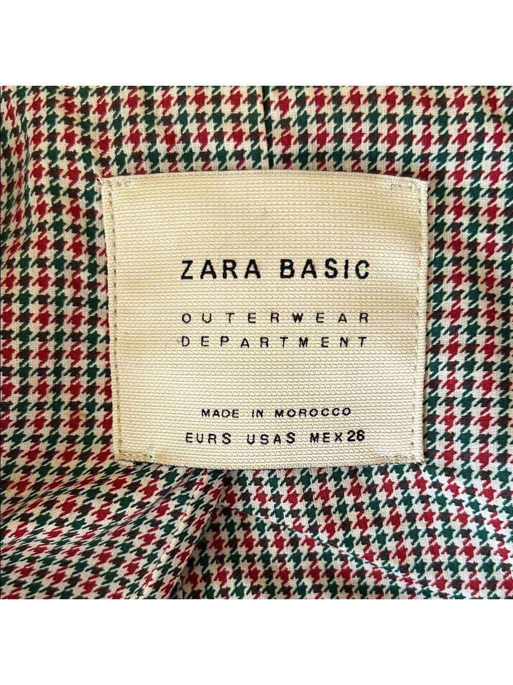 Zara Rust Brown Double-Breasted Boucle Pea Coat size S - Picture 11 of 12
